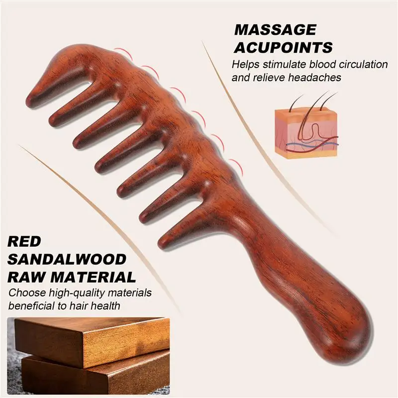 1 шт. деревянная расческа для волос 19 5 х5 см