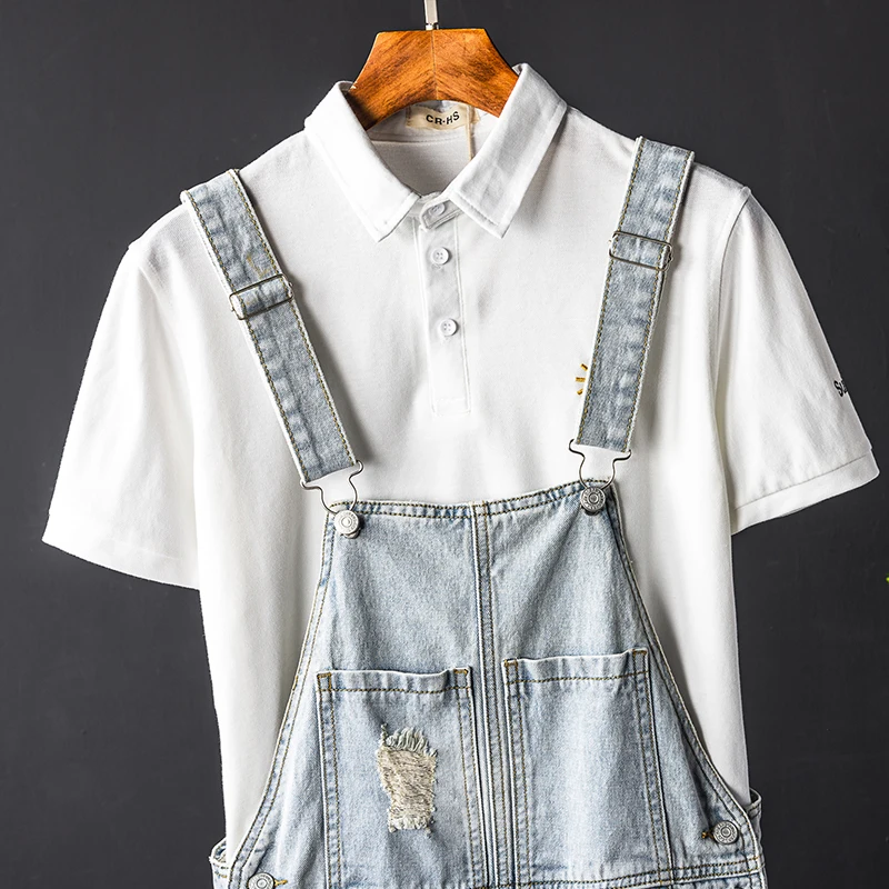 Винтажные мужские джинсовые комбинезоны в японском стиле летние новые