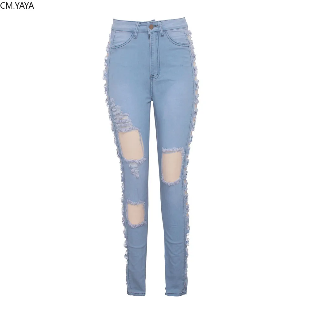 2019 Новый осень зима Джинсы женские джинсовые штаны Для женщин Высокая талия