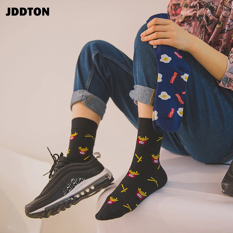 JDDTON мужские и женские Harajuku носки с принтом еды Патрик звезда модные