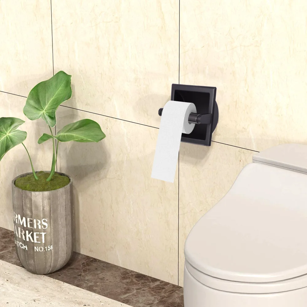 

Creative Roll Paper Stand Practical Paper Holder Embedded-in Tissue Rack