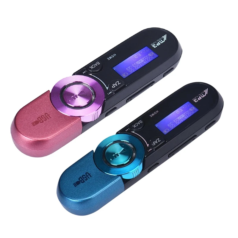 2 шт LCD USB карта MP3-плеер 16 GB Lcd Usb экран радио музыка MP3 FM ТВ флэш-плеер-розовый и