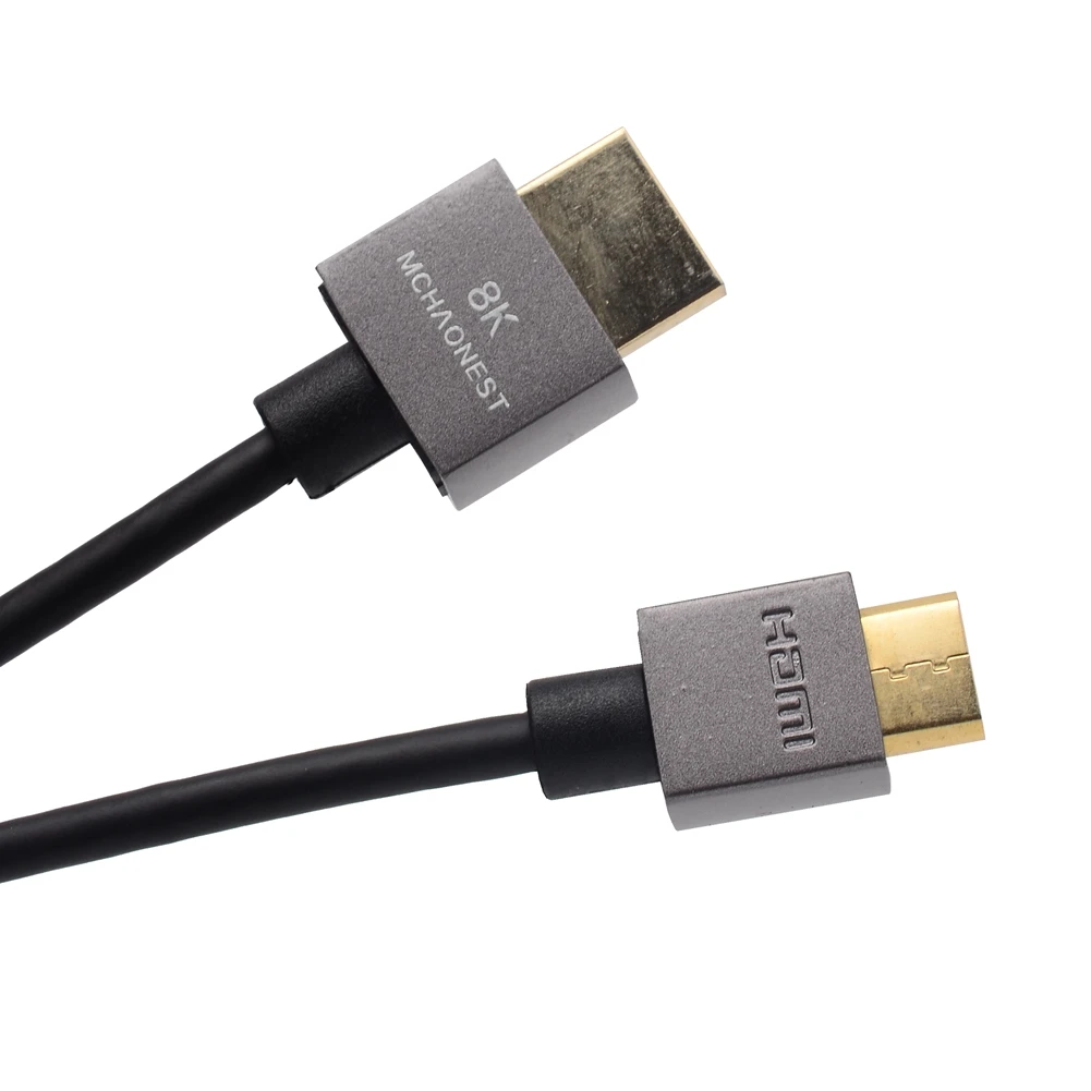 8K ультра тонкий мини hdmi-кабель 2 1 Гибкий C Тип совместимому с HDMI шнур 48 Гбит/с