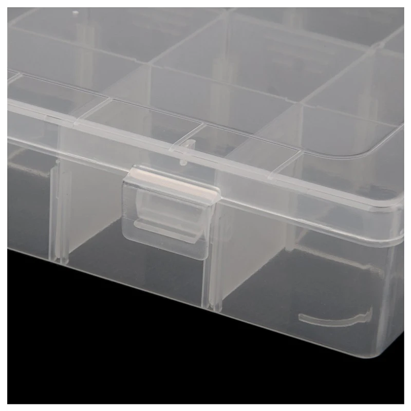 

14 Compartments Jewelery Box Storage Case Adjustable in Plastic