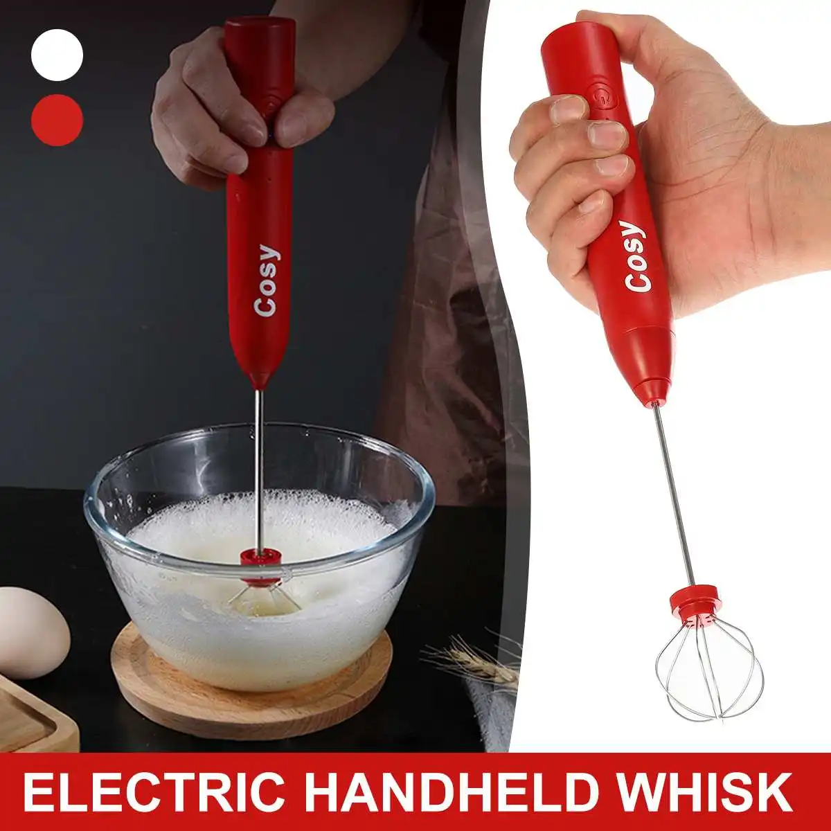 

Rechargeable Electric Milk Frother USB Charging Handheld Foam Maker Egg Beater For Coffee, Latte, Cappuccino, Hot Chocolate