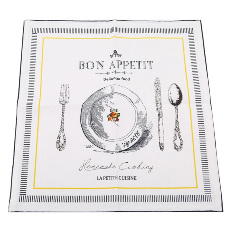 

Креативная новая классическая тканевая салфетка для стола с 4 узорами, салфетка для стола из хлопка и льна, салфетка для стола, домашний/гост...