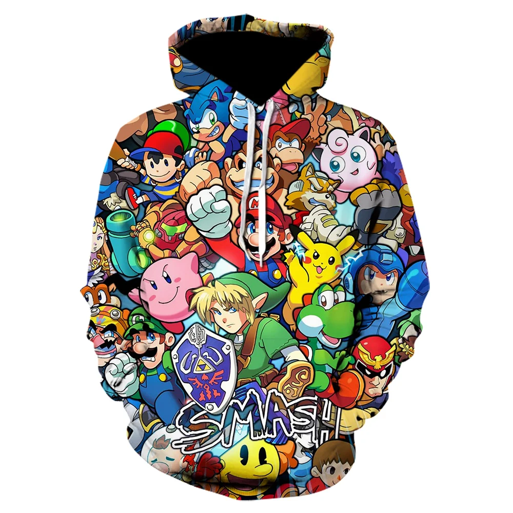 Новинка Осень 2020 стильные 3d толстовки с капюшоном мультипликационным принтом
