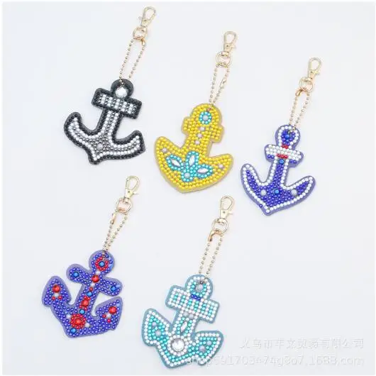 gou zi 5 шт. 5D DIY алмазная живопись для женщин и девушек сумка для ювелирных изделий брелок Подвеска полная специальная форма d дрель вышивка в форме сердца Красочные - Цвет: gou zi