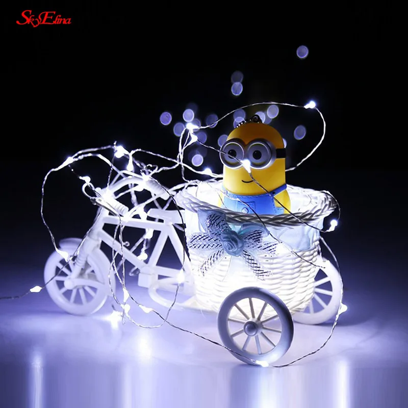 2/5/10m LED Star String battery Lights Fairy Micro Copper Wire for Party Christmas Decoration New Year Curtain Lighting 5 | Дом и сад