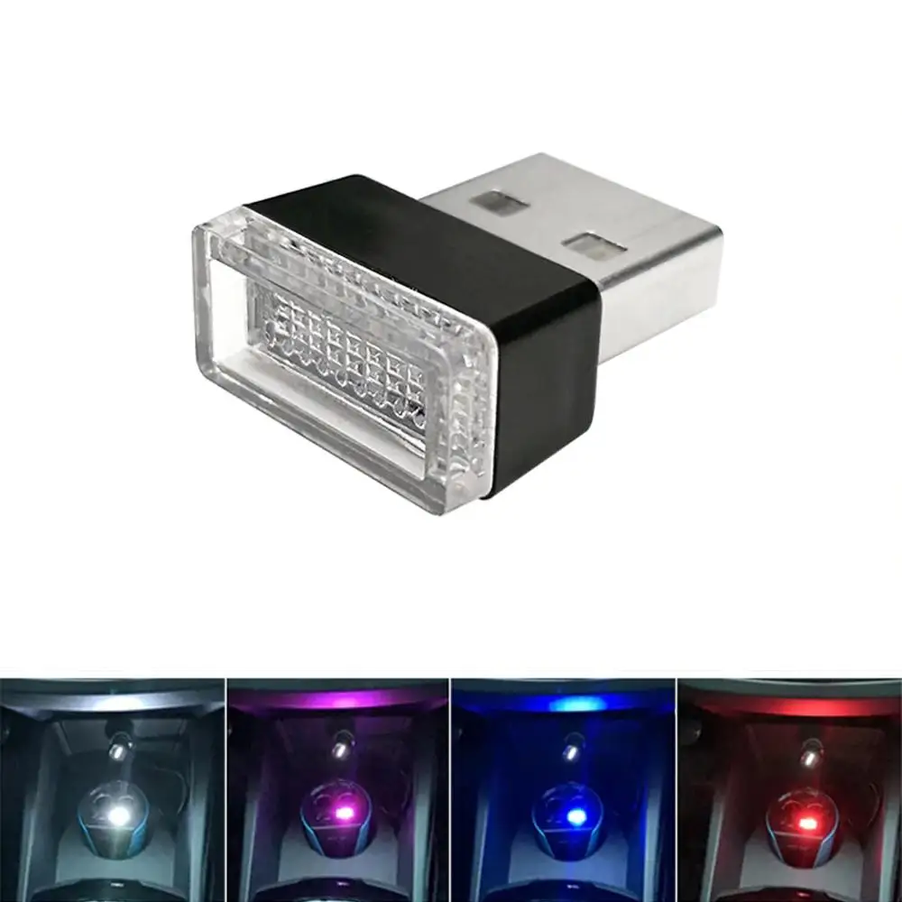 1 шт. мини беспроводное автомобильное USB Освещение автомобильные интерьерные