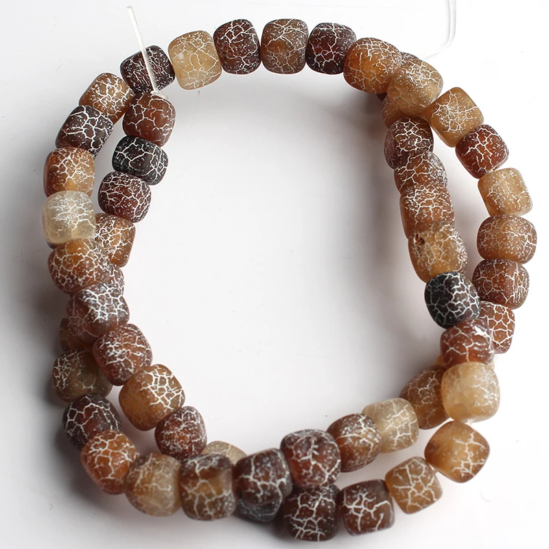 Натуральный Матовый камень матовый квадратный коричневый Агат мечты паутина