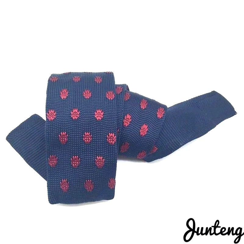 Модный мужской вязаный галстук Одноцветный Узкий Тонкий тканый простой |