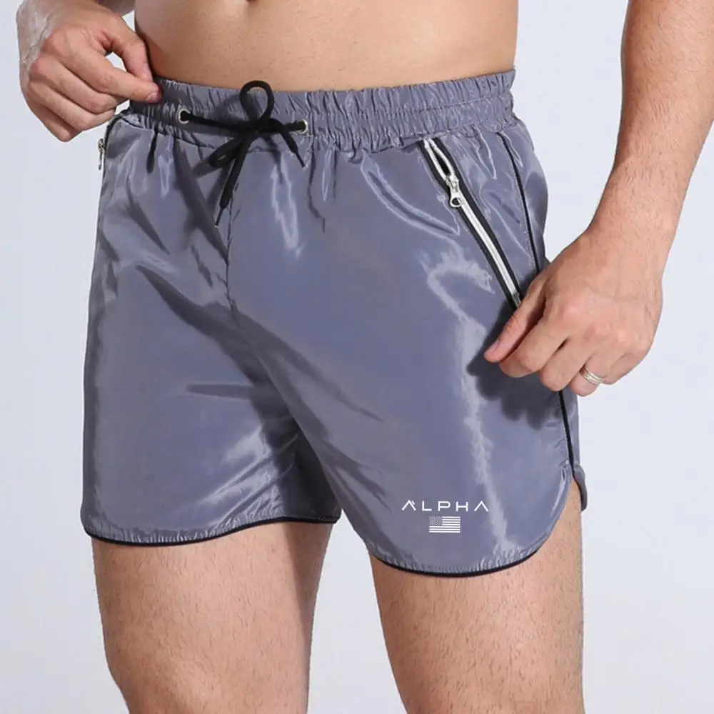 Шорты для бега летние шорты фитнеса быстросохнущие пляжные мужские спортивные