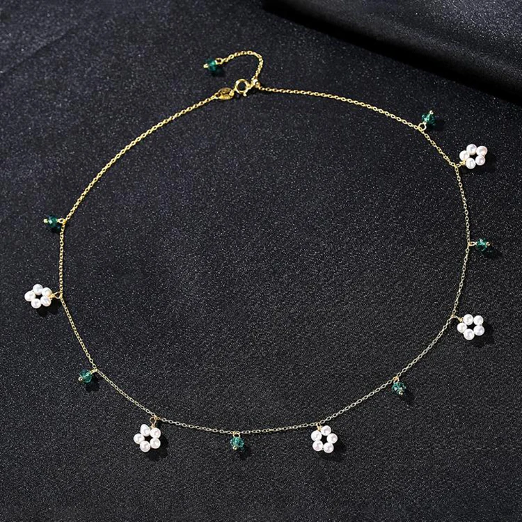 Ожерелье из серебра 925 пробы с натуральным жемчугом|necklace with|natural pearl necklacefashion necklace |