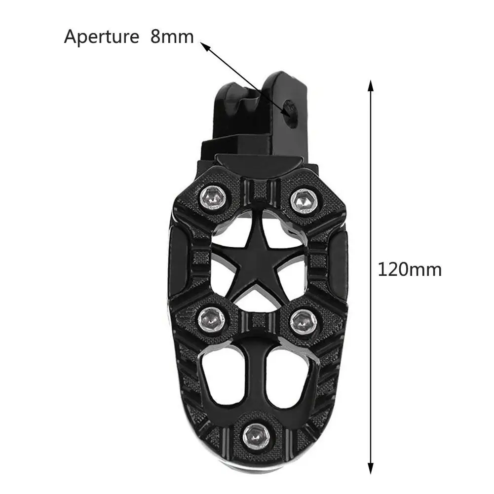 

2pcs Universal 8mm Metal Motorcycle Foot Pegs Pedals Footrests with Spring MGO3