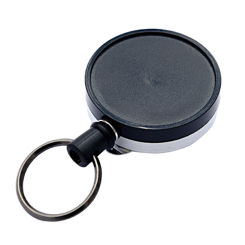 

Retractable Key Ring Card Sets Belt Semi-metal Pull Badge Reel ID Lanyard Name Tag Card Badge Holder Reels Recoil Chain Clips .