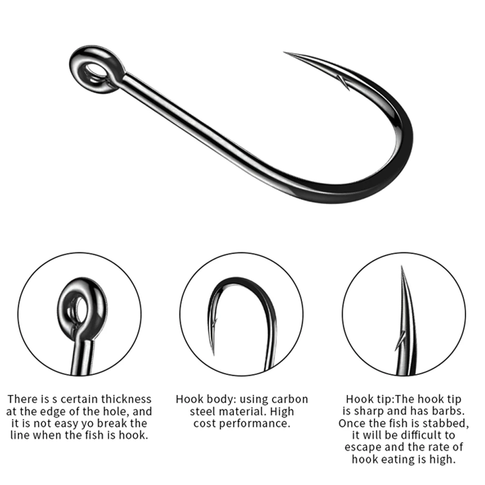 Рыболовные крючки Jip из высокоуглеродистой стали набор рыболовных крючков 100 шт. ~