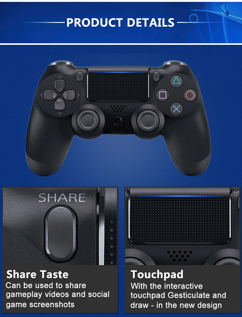 Kpay беспроводной контроллер Bluetooth 4,0 двойной шок джойстик геймпады для playstation 4 PS4 Геймпад PS4 версия 2 поддержка ПК