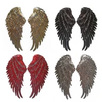 8pcs angel wing patches for clothing applique for jeans diy accessories large sequins wings sticker iron on patch clothes