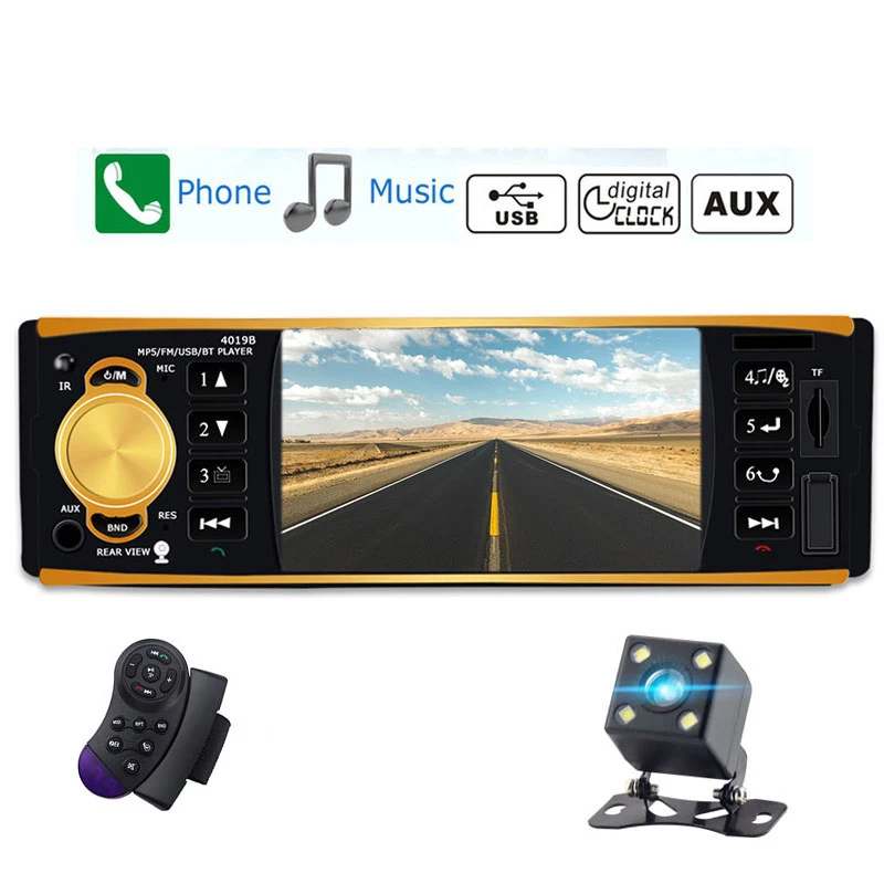 Автомагнитола 1 din 4019B автомагнитола стерео FM Bluetooth USB AUX камера заднего вида