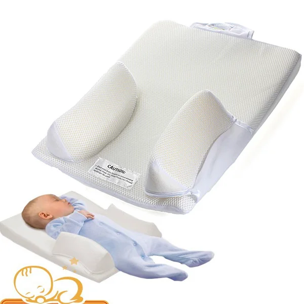 

Baby Sleep Positioner Anti Roll Mat Safe Head Back Waist Support Mattress Sleeping Position Bed Pillow