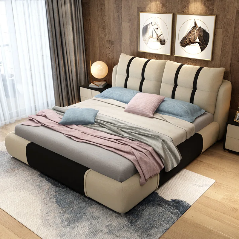 Advocate Lie Ins Bed Nordic Contracted Soft Pack Double 1.8m 1.5m Fashion Fabric Modern Design Bedroom Furniture |