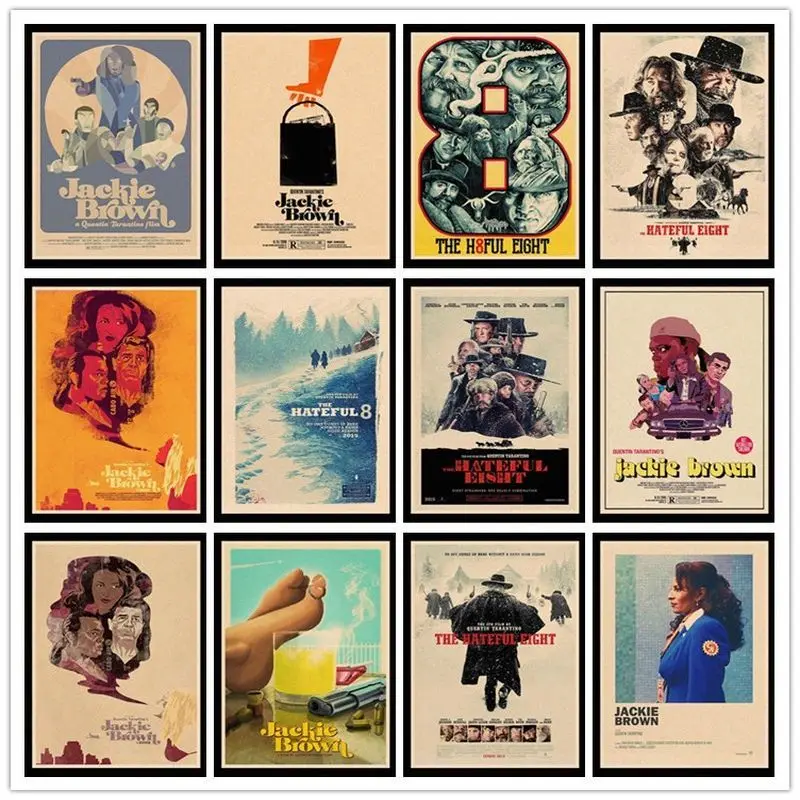 

Perfect JL The Hateful Eight/Jackie Brown/Kill Bill Quentin Poster Wall Stickers Vintage Poster For Bar And Home Decor HBB15