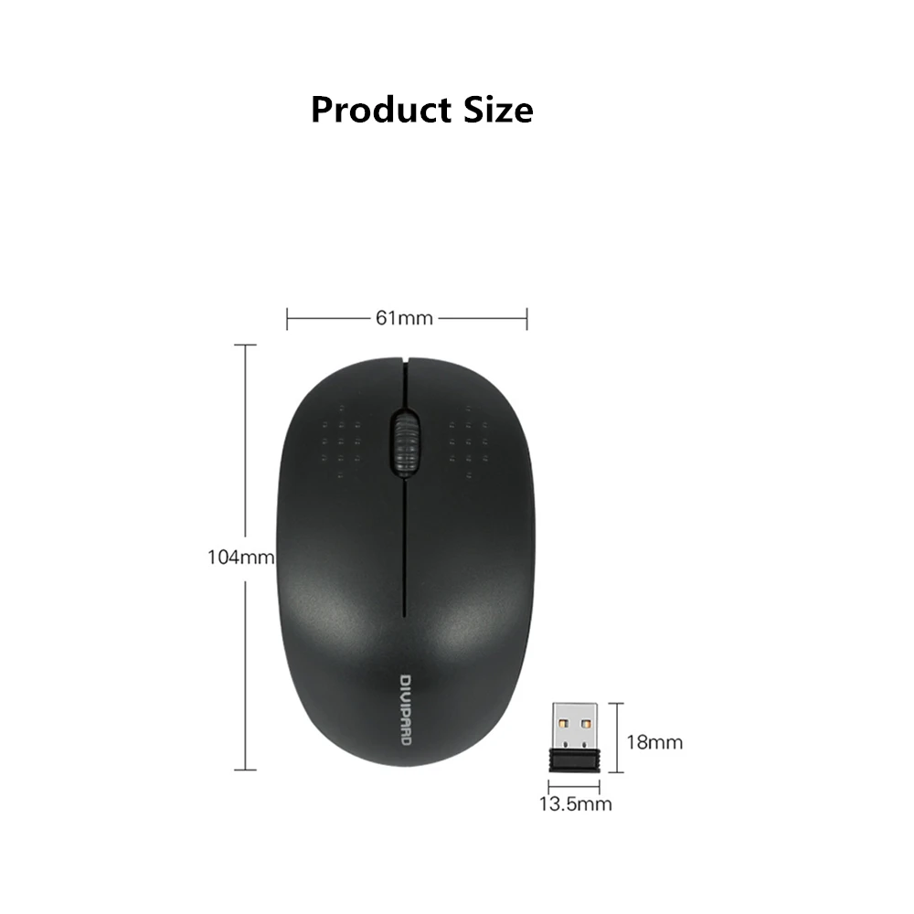 

2.4G Wireless Mouse for Laptop With USB Receiver Wireless Mouse for Windows Mac PC Laptop Wireless Mouse