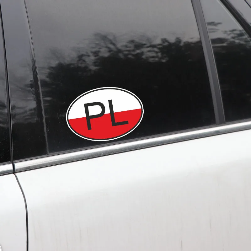 Aliauto Poland Country Code Car Sticker Oval Decal Automobile Motorcycles Decoration Accessories for Nissan Suzuki 15cm*10cm | Автомобили