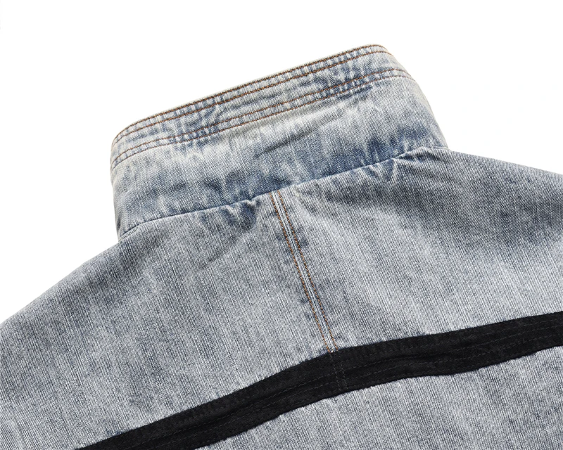 Последняя для осени и зимы Ретро стиль Потертая джинсовая ткань стеганая куртка