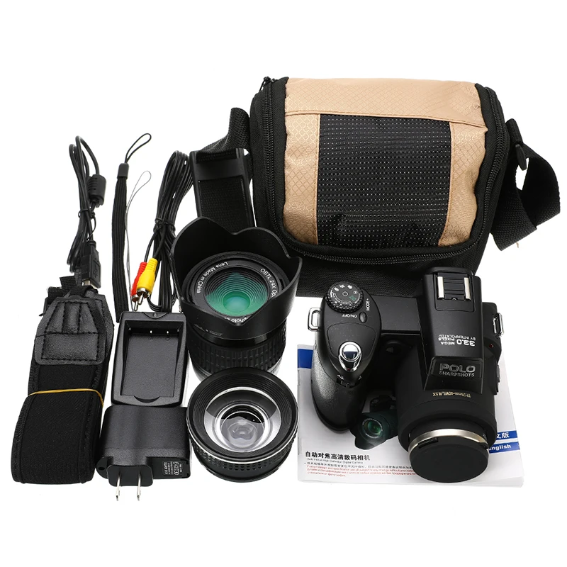 PROTAX D7100 цифровая камера 33MP FHD DSLR Полупрофессиональная 24x телефото и