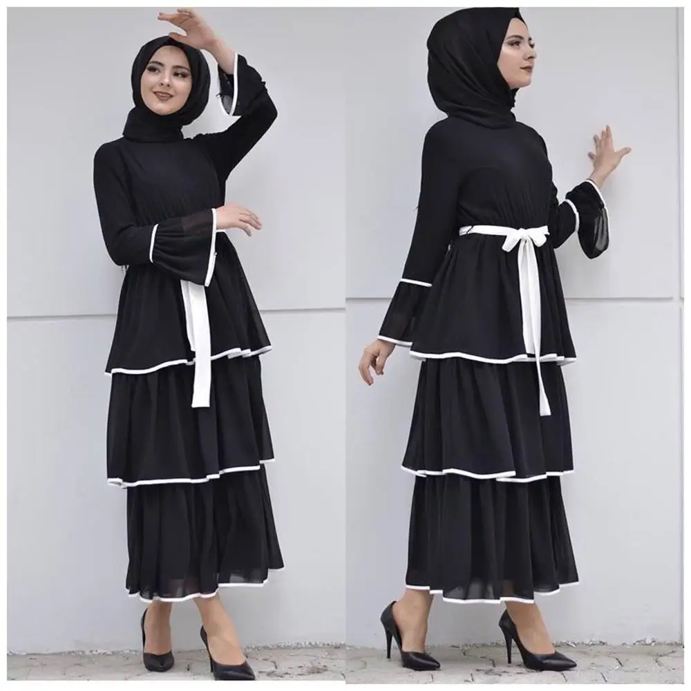 Элегантное мусульманское платье с бахромой кардиган абайя Макси Кимоно длинное