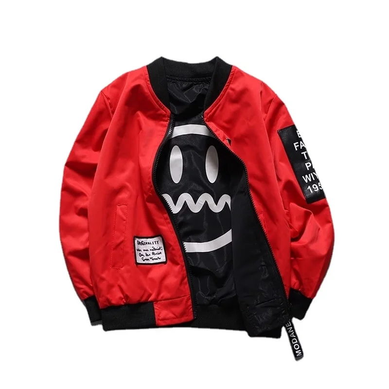 

New Fashion Cool Both Side Wear teenagers Boys Jackets Spring Autumn Jacket Kids zipper Children's Outerwear Coat Boys Clothes