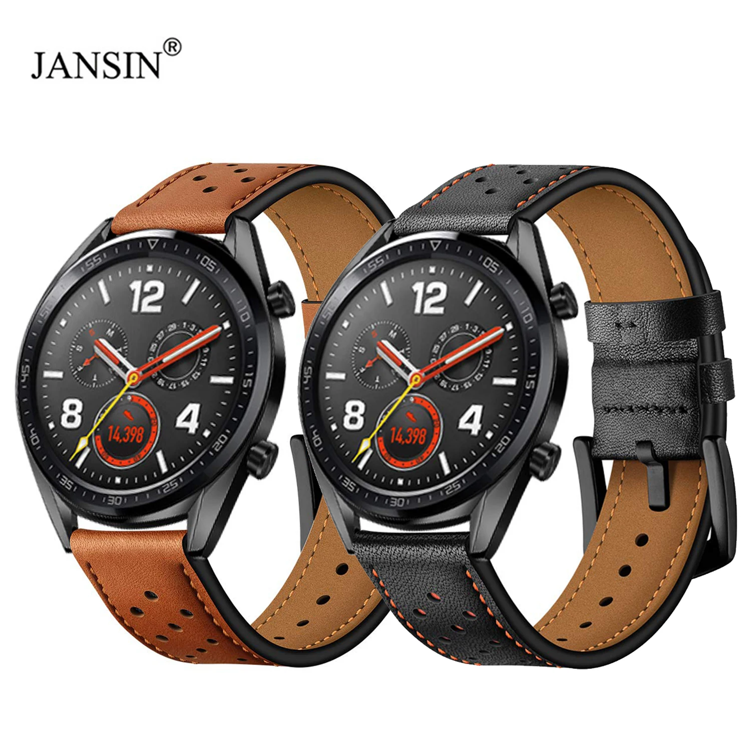 Ремешок кожаный для Huawei Watch GT/Huawei 2 Classic/ Honor Magic сменный спортивный браслет
