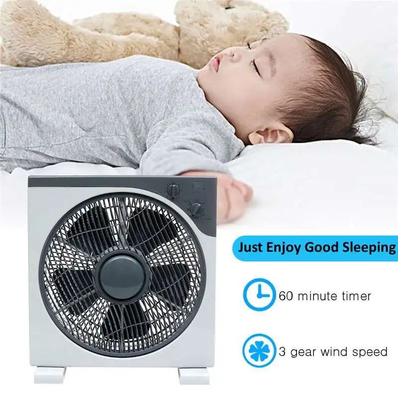 

Fan 11W 12inch DC12V With DC-crocodile clip line Three-speed adjustment Silent Portable fan For Office Home outdoor activities