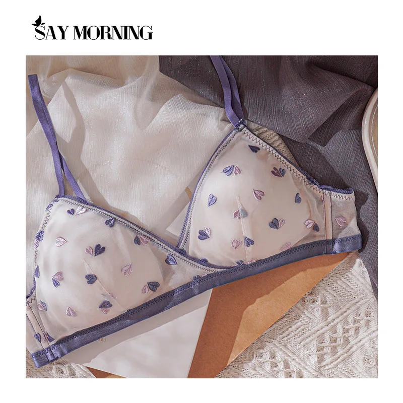 Комплект женского нижнего белья SAY MORNING бюстгальтер с вышивкой в виде сердца без