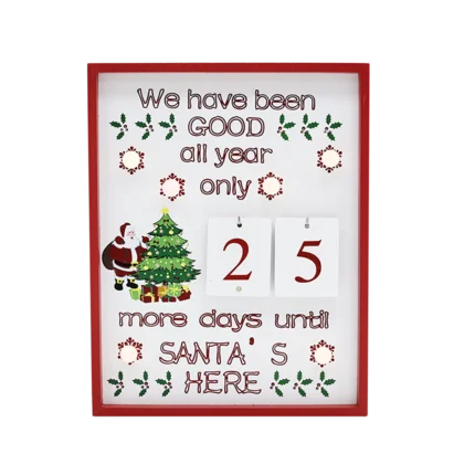 Деревянный вечный календарь светодиодная лампа карта флип рождественские