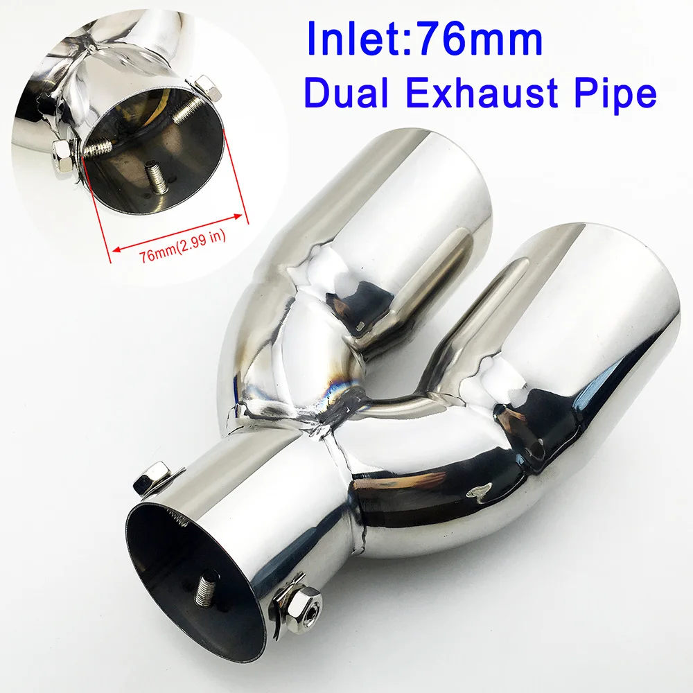 Наконечник для глушителя выхлопной трубы хромированный глушитель 3 дюйма 76 мм