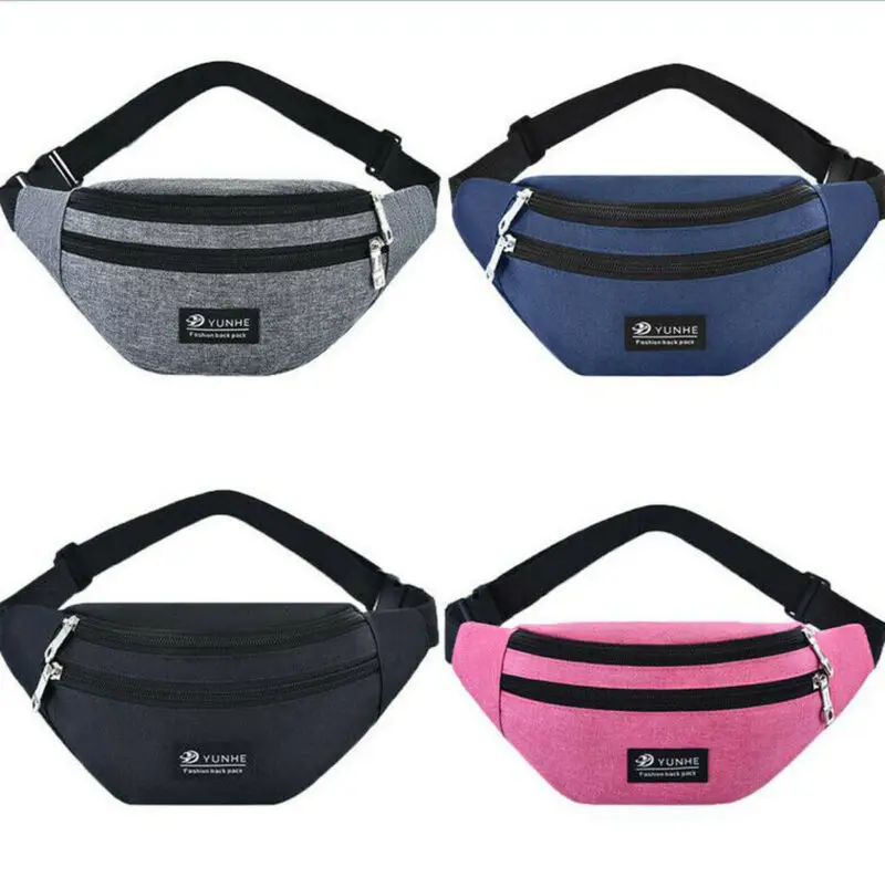 

Fashion Oxford cloth waist bag Men's and women's universal fanny pack sports travel outdoor solid color chest bag heuptas