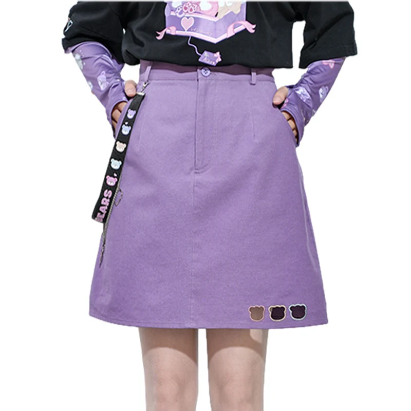 

Skinny Skirts Women Summer Fashion Hollow Out Hem Lattice Mini Purple Female Skirt Casual High Waist Young Girl Elegant Bottom