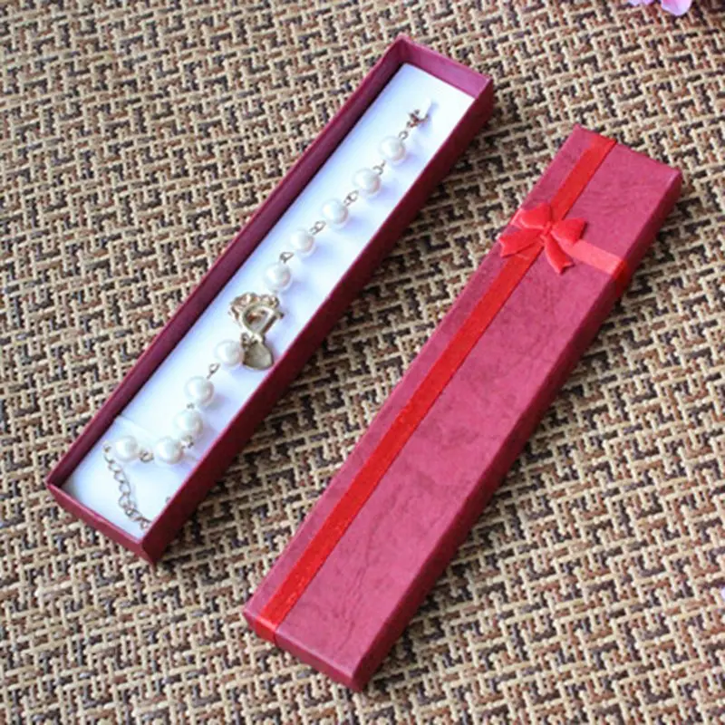 Шкатулка для браслета 1 шт. элегантный длинный бант ожерелья витрины чехол