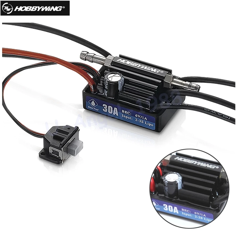 

Hobbywing Lipo Speed Controller 6V BEC Brushless ESC For RC Racing Boat SeaKing V3 Waterproof 30A/60A/90A/120A/130A/180A 2-6S