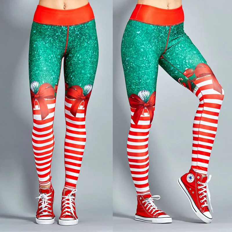

Christmas Print High Waist Leggings Push Up Sport Women Fitness Running Yoga Pants Gym Spodnie Damskie Mallas Deporte Mujer