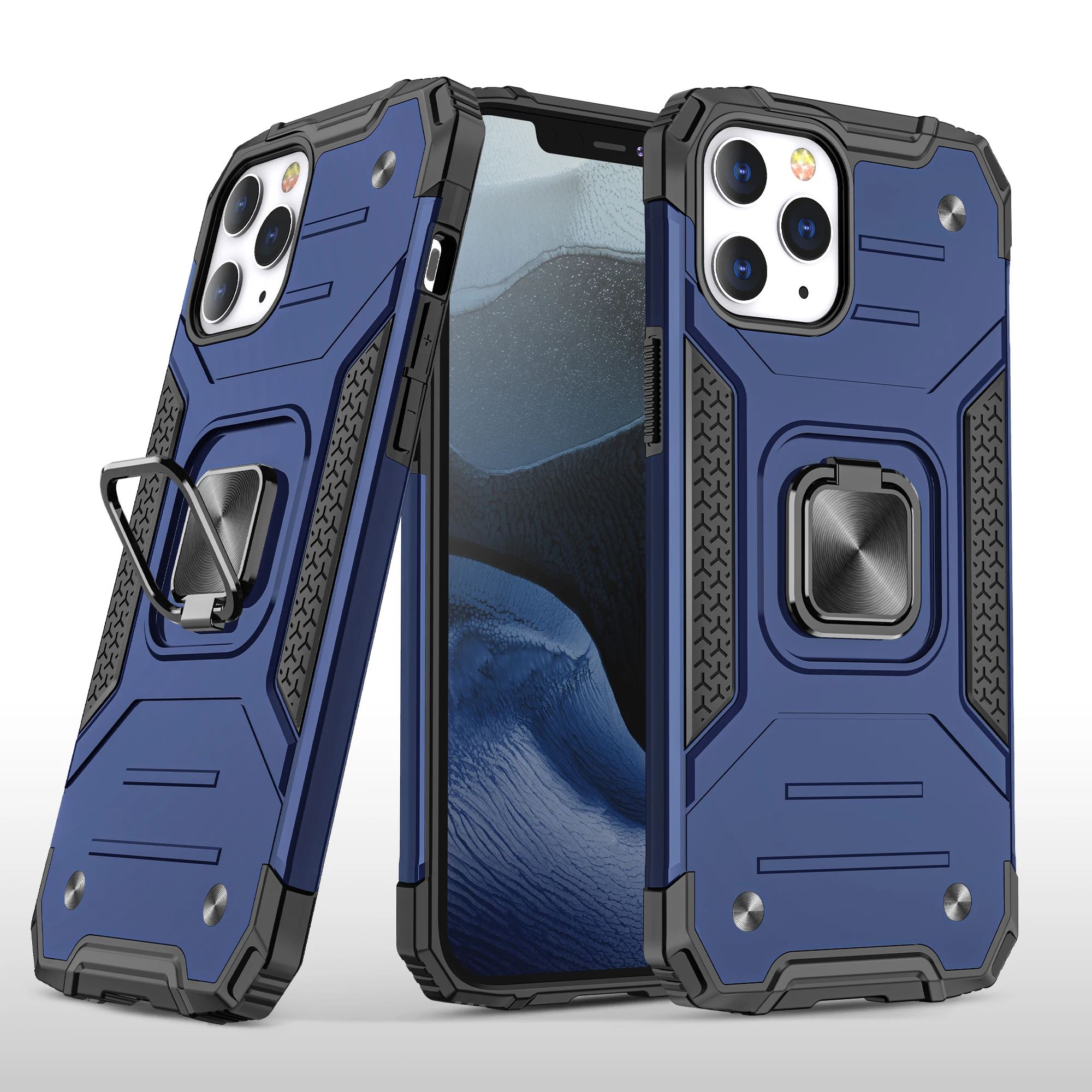 

Armor Shockproof Metal Ring Car Phone Case For Xiaomi Redmi K30 Pro Ultra K40 Plus 10T 10I 5G 11 11I 11X Lite Holder Back Cover