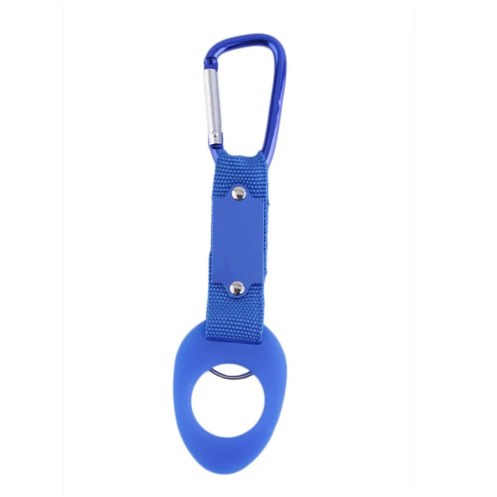 2018 New Carabiner Water Bottle Holder Camping Hiking Aluminum Rubber Buckle Hook high quality | Дом и сад