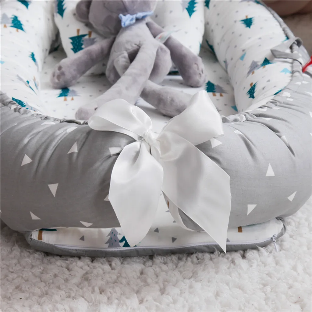 Детская кроватка с подушкой портативная для путешествий хлопковая Колыбель