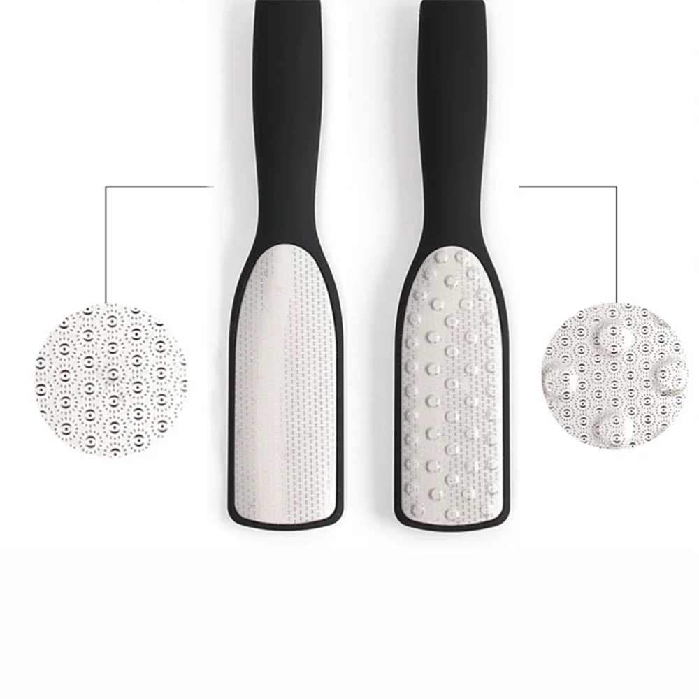

Professional Foot File Stainless Steel Exfoliating Scrub File Foot Calluses Remover (Black)