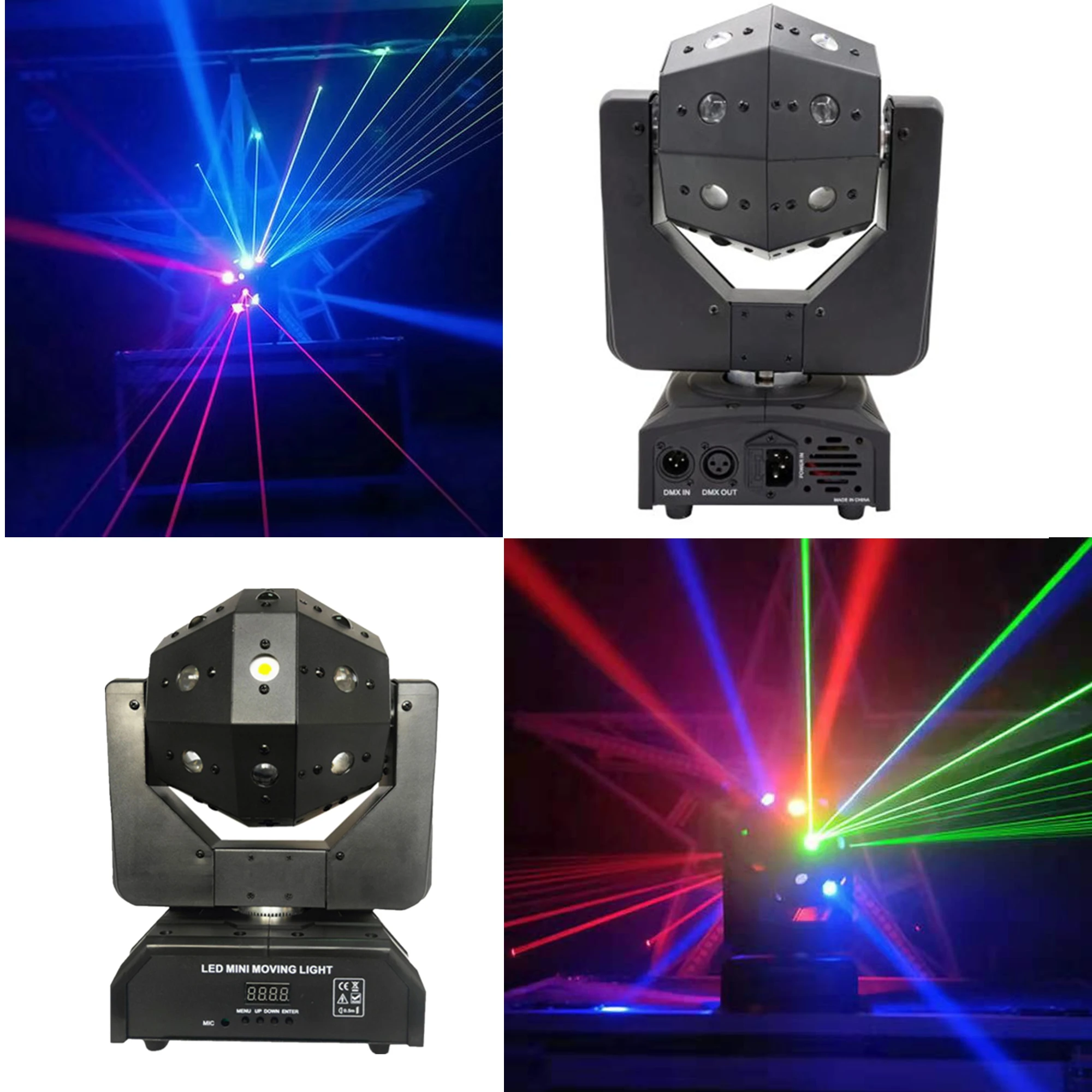 16X3W laser beam effect three-in-one professional DMX control, strobe is suitable for music parties, dance halls, etc.