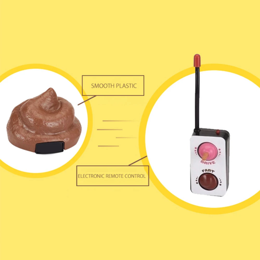 Игрушечная какашка с пультом дистанционного управления прядением и пердением 49