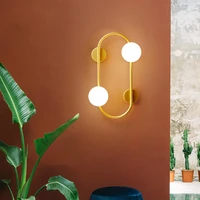 modern led wall lights for bedroom bedside lighting hotel stair room decoration lamp indoor 2 heads brass wall lamp sconce lamp